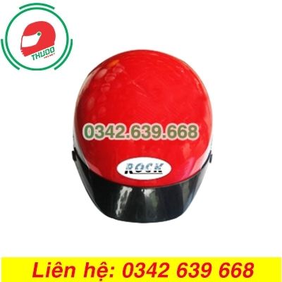 Mũ Bảo Hiểm Màu Đỏ In Logo Quảng Cáo Thương Hiệu Rock