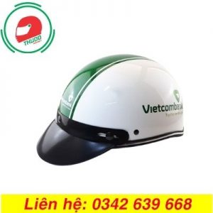 Mũ bảo hiểm quảng cáo thương hiệu ngân hàng Vietcombank giá rẻ