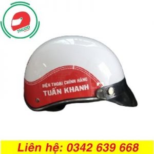 Mũ bảo hiểm quảng cáo thương hiệu điện thoại chính hãng Tuấn Khanh